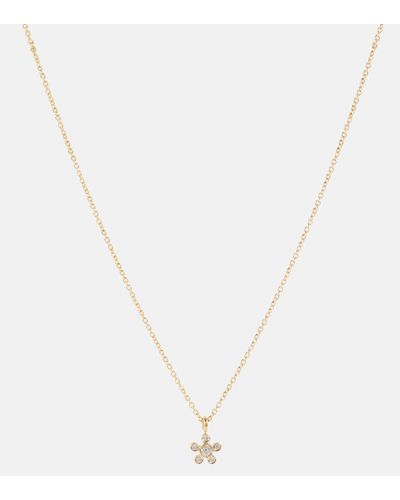 Sophie Bille Brahe Petit Soleil 18kt Gold Pendant Necklace With Diamonds - White