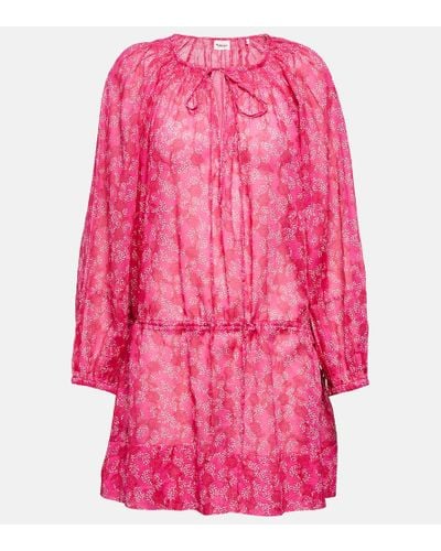 Isabel Marant Vestido tunica Parsley de algodon floral - Rosa