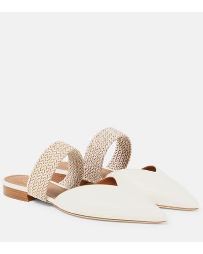 Malone Souliers Slippers Maisie in pelle - Bianco