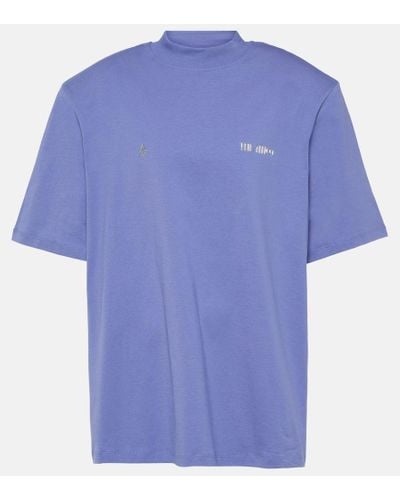 The Attico Bedrucktes T-Shirt Kilie aus Baumwoll-Jersey - Blau