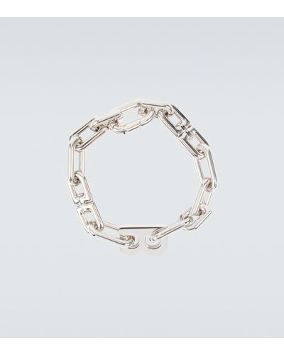 Balenciaga Bracelet Thin B Chain - Métallisé