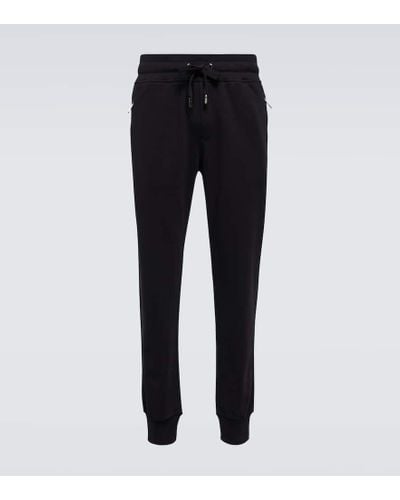 Dolce & Gabbana Pantalones deportivos de algodon - Negro