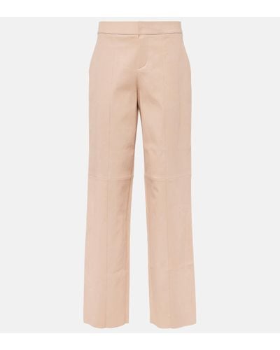 Stouls Massimo Leather Trousers - Natural