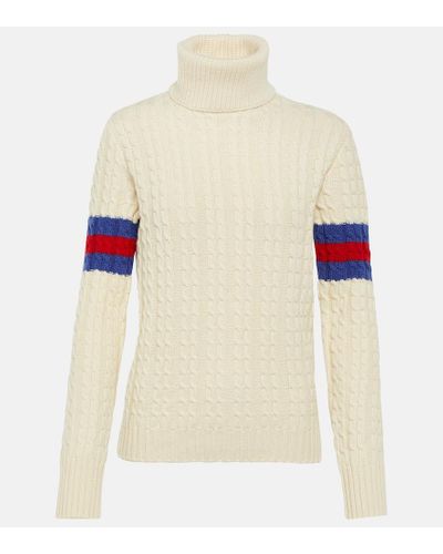 Gucci Jersey de cuello alto de lana y cachemir - Blanco