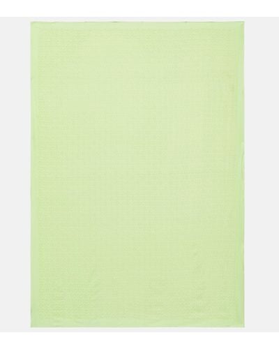 Gucci GG Silk And Cotton Scarf - Green