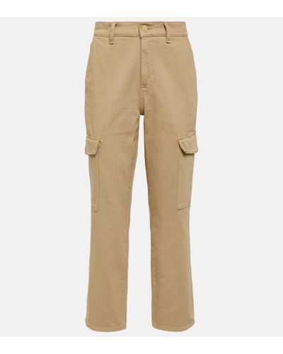 7 For All Mankind Cargo Logan Cotton Twill Cargo Pants - Natural