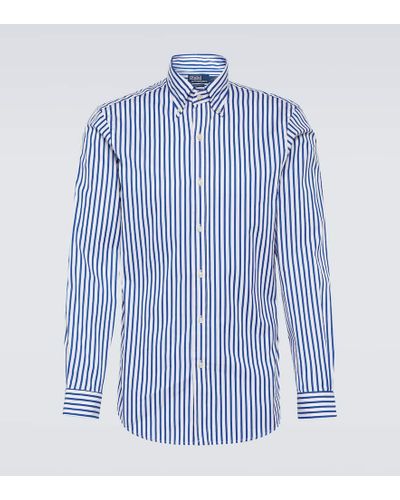 Polo Ralph Lauren Camicia in cotone a righe - Blu