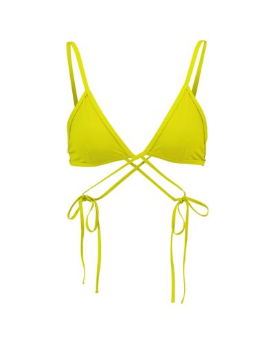 Christopher Esber Wrapround Triangle Bikini Top - Yellow