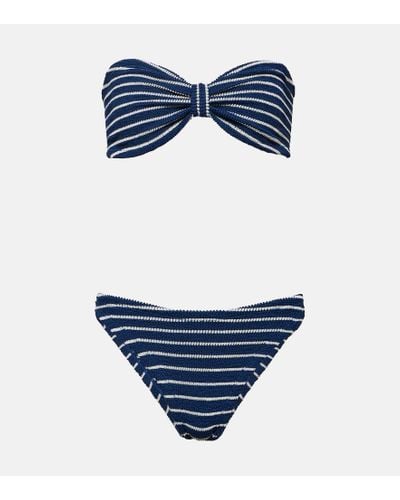 Hunza G Jean Striped Bikini - Blue