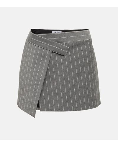 The Attico Cloe Tailored Miniskirt - Gray
