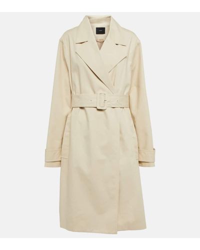 JOSEPH Trench Charah in twill di cotone con cintura - Neutro