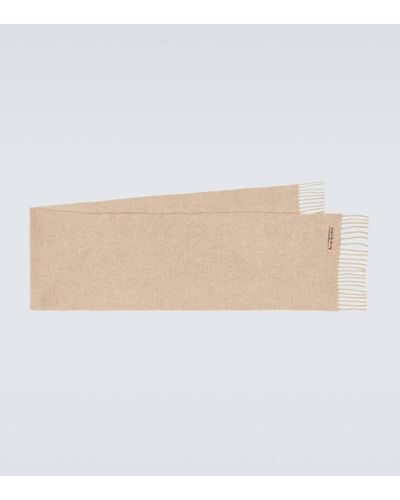 Acne Studios Canada Fringed Wool Scarf - Natural
