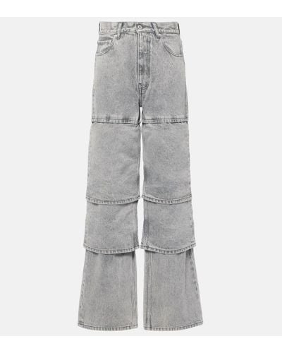 Y. Project Multi Cuff Straight Jeans - Gray