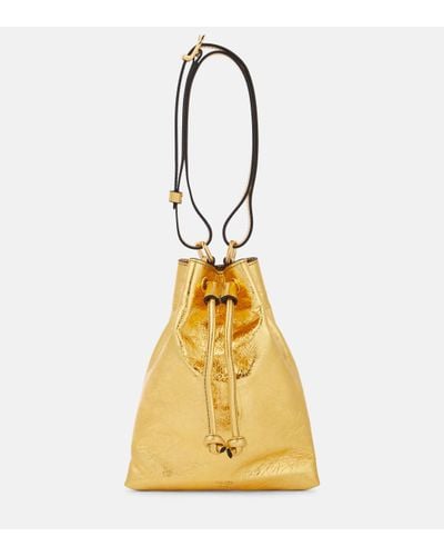 Khaite Greta Small Metallic Shoulder Bag