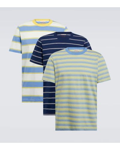Marni Set aus drei T-Shirts aus Baumwolle - Blau
