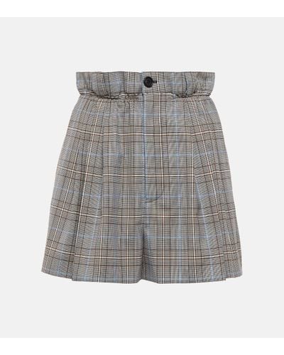 Miu Miu Short en laine vierge - Gris