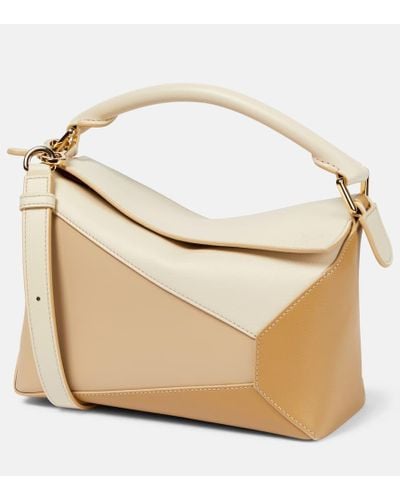 Loewe Small Puzzle Bag In Classic Calfskin - White