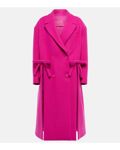 Valentino Wool-blend Coat - Pink