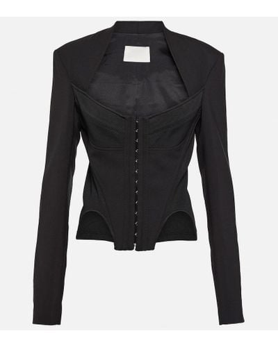 Dion Lee Chaqueta bustier - Negro