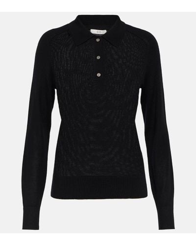 Co. Cashmere Polo Jumper - Black