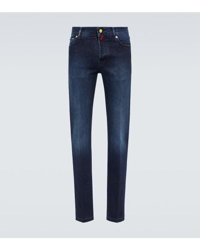 Kiton Mid-rise Skinny Jeans - Blue