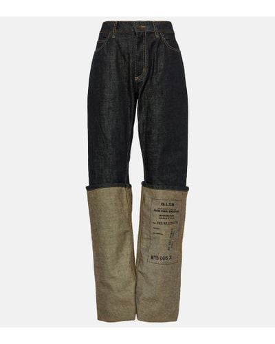 Jean Paul Gaultier Wide-Leg Jeans Cuff - Grau
