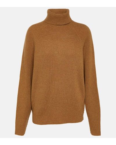 Gabriela Hearst Wigman Ribbed-knit Cashmere Sweater - Brown