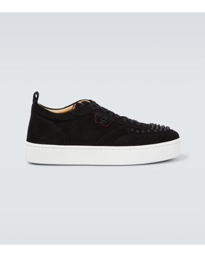 Christian Louboutin Sneakers Happyrui Spikes in suede - Nero