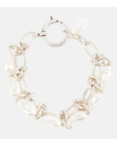 Collier Art Nouveau en or jaune 18K (750°/00) deux tons amati et