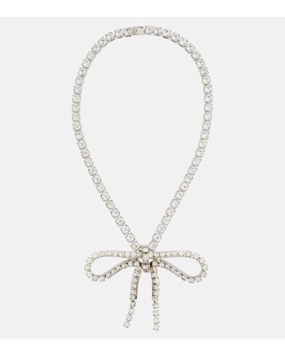 Balenciaga Archive Ribbon Embellished Necklace - White