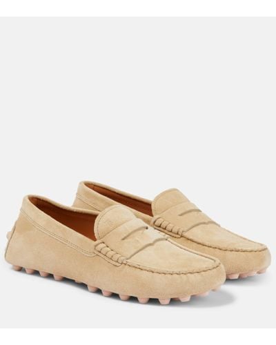 Tod's Gommino Bubble Leather Loafers - Natural