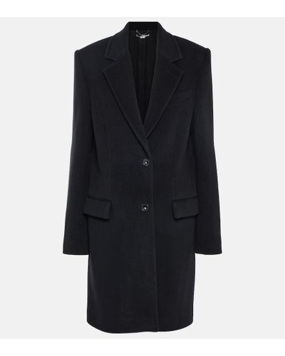 Stella McCartney Cappotto doppiopetto in lana - Blu