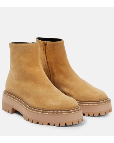 Proenza Schouler Suede Ankle Boots - Brown