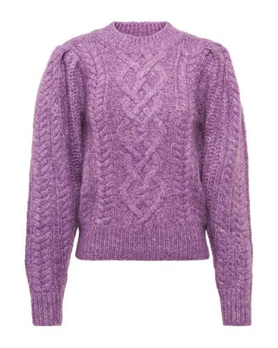 Isabel Marant Raith Cable-knit Sweater - Purple