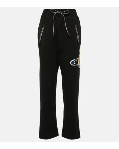 Vivienne Westwood Orb Printed Cotton Jersey Sweatpants - Black