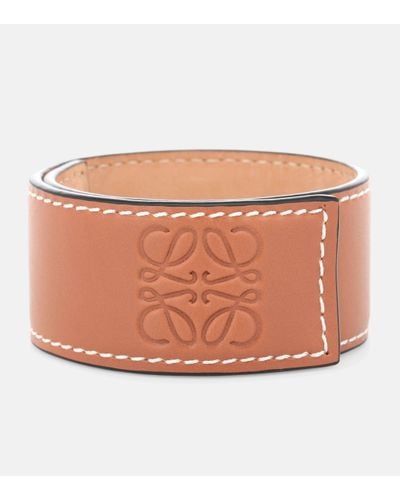 Loewe Anagram Leather Snap Bracelet - Multicolour
