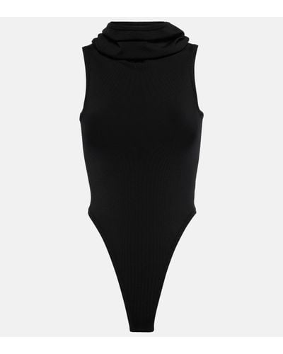 Alaïa Hooded Bodysuit - Black