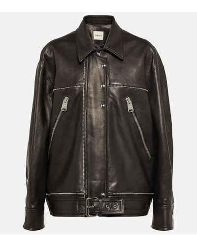 Khaite Herman Leather Jacket - Black