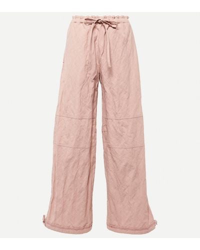 Acne Studios Paginol Cotton-blend Wide-leg Trousers - Pink
