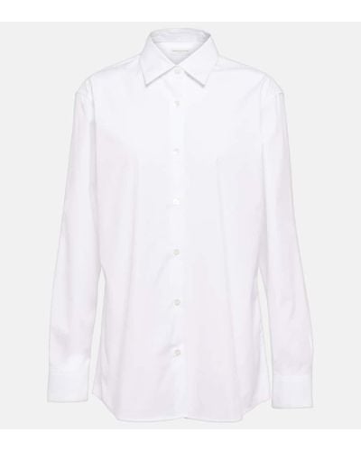Dries Van Noten Hemd aus Baumwollpopeline - Weiß