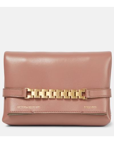 Victoria Beckham Chain Mini Leather Shoulder Bag - Pink