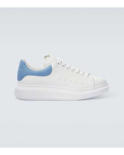 Alexander McQueen Oversized Leather Trainers - Blue