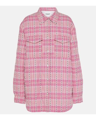Isabel Marant Mysen Cotton Shirt Jacket - Pink