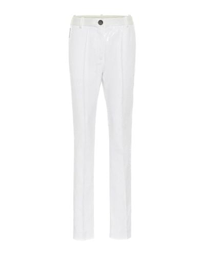 Peter Do Pantalones ajustados de lentejuelas - Blanco