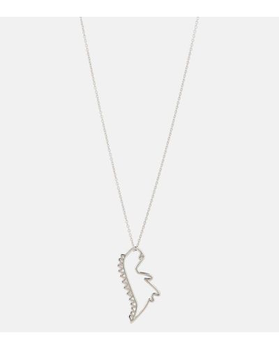 Aliita Halskette Dino aus 9kt Weissgold - Mettallic