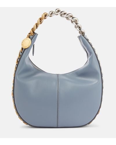 Stella McCartney Chain Small Faux Leather Shoulder Bag - Blue