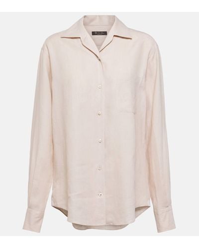 Loro Piana Neo Andre Linen Shirt - White