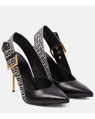 Balmain Pumps slingback Ruby in pelle - Nero