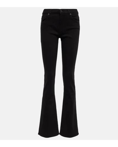 7 For All Mankind Mid-Rise Bootcut Jeans B(AIR) - Schwarz