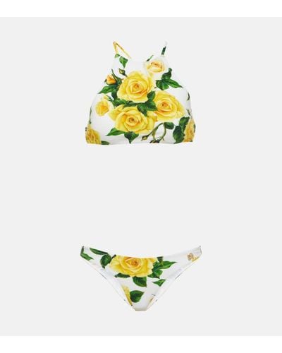 Dolce & Gabbana Bikini floral - Amarillo